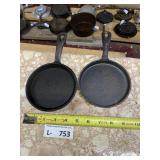 (2) Small Cast Iron Skillets