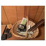 MIsc Decor in Wicker Basket