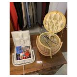 (2) Sewing Baskets & Contents