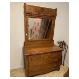 Antique Victorian Oak Dresser