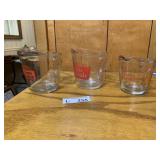 (3) Clear Glass Mixing Cups