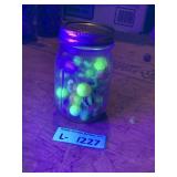 UV Uranium Cadmium Marbles in Jar