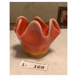 VIntage L.E. Smith 'Bittersweet' Orange Slag Glass