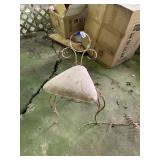 Vintage Metal Triangular Chair (carport)