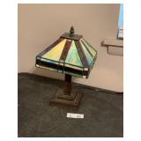 Tiffany Style Stained Glass Shade Lamp