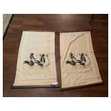 VIntage Scroll Art Modernist Ink Wash Chicken