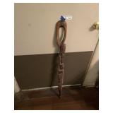 Vintage Hand Carved Wooden Walking Stick