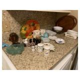 MIsc Dishes, Decor on Counter Right of Sink