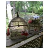 (2) Bird Cage Decor