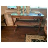 Rolling Wood Table w/Drawer (only)