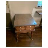 Rolling Wood End Table