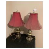(2) Brass Table Lamps