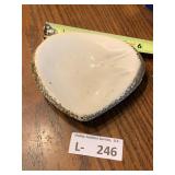 Vintage Ceramic Ashtray 24K Gold