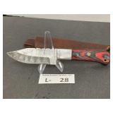 Damascus Style Knife & Sheath (approx 3.5)