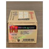 Hornady Critical Defense 45 Colt 185gr FTX