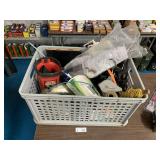 Plastic Tote Misc Hardware, etc