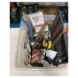 Plastic Tote Misc Hardware, etc
