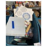 Plastic Tote Scrapbooking Supplies
