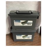 (2) Plastic Ammo Boxes (stock pic) condition vary