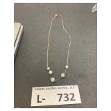 Small Gold Necklace marked 14K