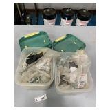 (2) Small Plastic Totes of Hardware