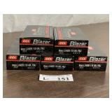 (5 Boxes) Blazer 9mm Luger 115gr FMJ