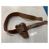 Leather Holster & Ammo Belt