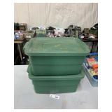 (2) Small Rubbermaid Totes