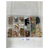 Small Decorative Bear Figures in Plastic Storage