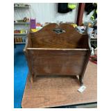 Vintage Wood Magazine Rack