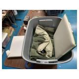 Plastic Tote - Air Mattress, Cushions