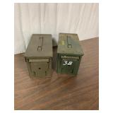 (2) Metal Ammo Cans (stock pic) condition varies