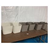 (6) Plastic Tub Baskets