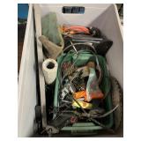 Plastic Tote Misc Tools, etc