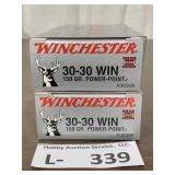 (2 Boxes) Winchester 30-30 Win 150gr Power Point