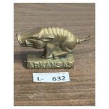 Brass Arkansas Razorback Figurine