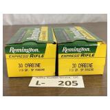(2 Boxes) Remington 30 Carbine 110gr SP