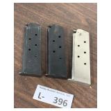(3) Metal Magazines 1911 (1 Stamped Colt)