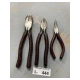 (3) Klein Tools - Pliers , Lineman