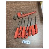 Screwdriver Set & Pipe Wrench