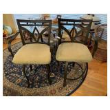 (2) Metal Swivel Bar Stools