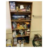 Wood Shelf & Contents