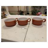 (3) Anchor Hocking? Soup Mugs