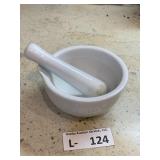 White Porcelain Mortar & Pestle Set