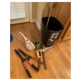 Hedge Trimmers, Water Cans, etc