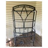 Wrought Iron Wine Bakers Rack