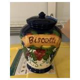 Biscotti Ceramic Cookie Jar