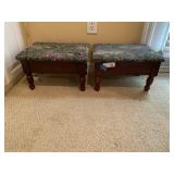 (2) VIntage Powell Storage Footstool