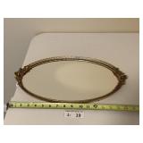 Vintage Oval Vanity Tray Mirror