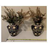 (2) Vintage Majolica Vases